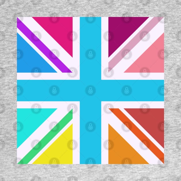 Square Union Jack Flag Multicolored by NataliePaskell